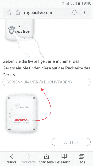Tracker und App verbinden Tracker und App verbinden
