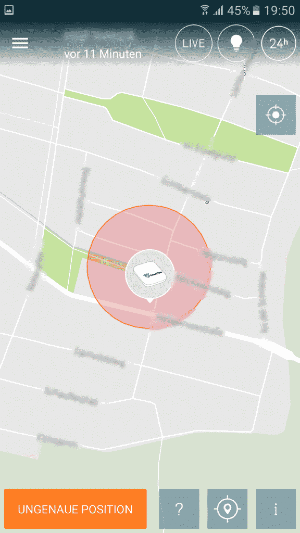 Tractive Tracker und App Synchronisation